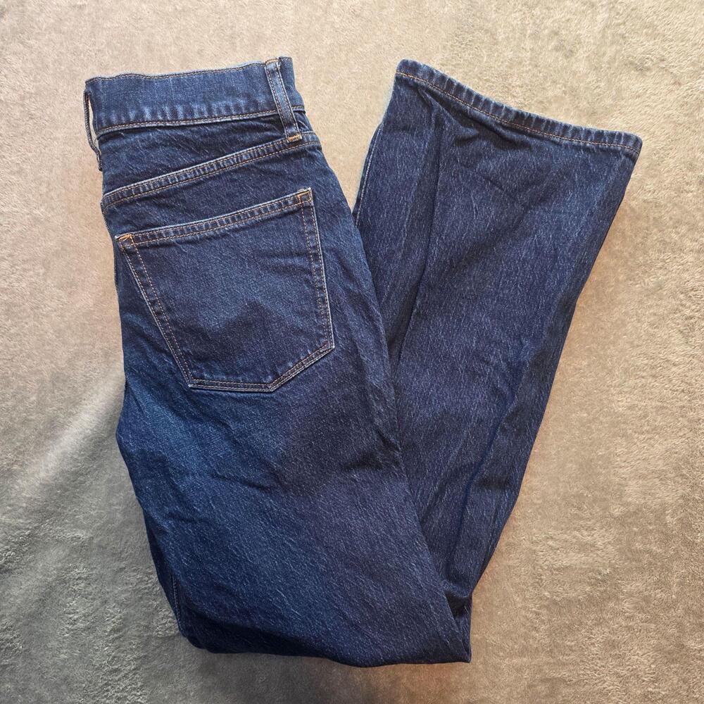 J.Crew High Rise Wide Leg Jeans Womens 25 Blue Medium Wash Stretch Denim